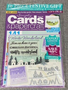 NEW Simply Cards and Papercraft Magazine 195 With Christmas Stamps & Dies